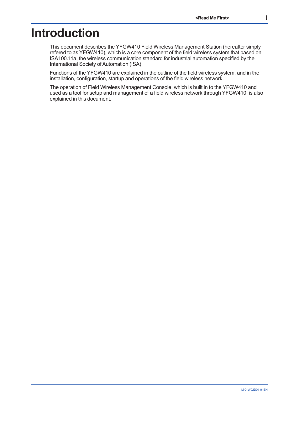 Introduction | Yokogawa YFGW410 User Manual | Page 10 / 202