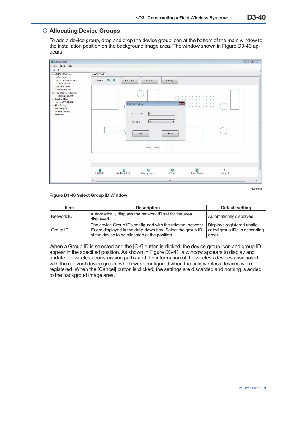D3-40, Allocating device groups | Yokogawa YFGW410 User Manual | Page 101 / 202