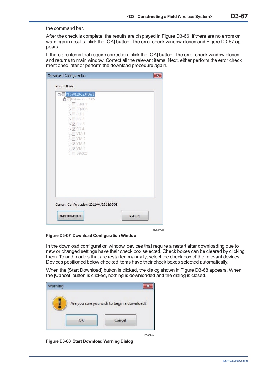 D3-67 | Yokogawa YFGW410 User Manual | Page 128 / 202