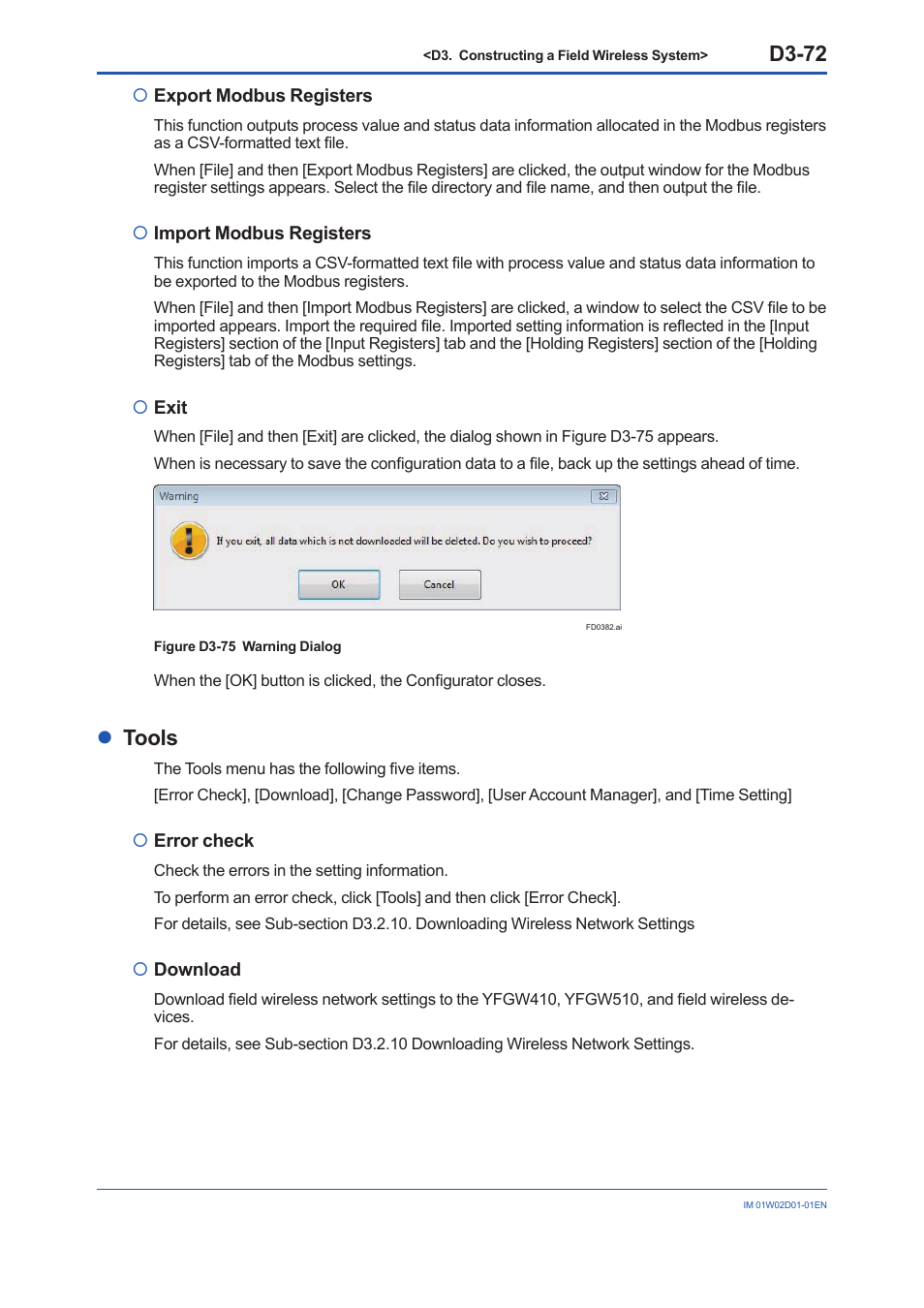 D3-72, Ltools | Yokogawa YFGW410 User Manual | Page 133 / 202