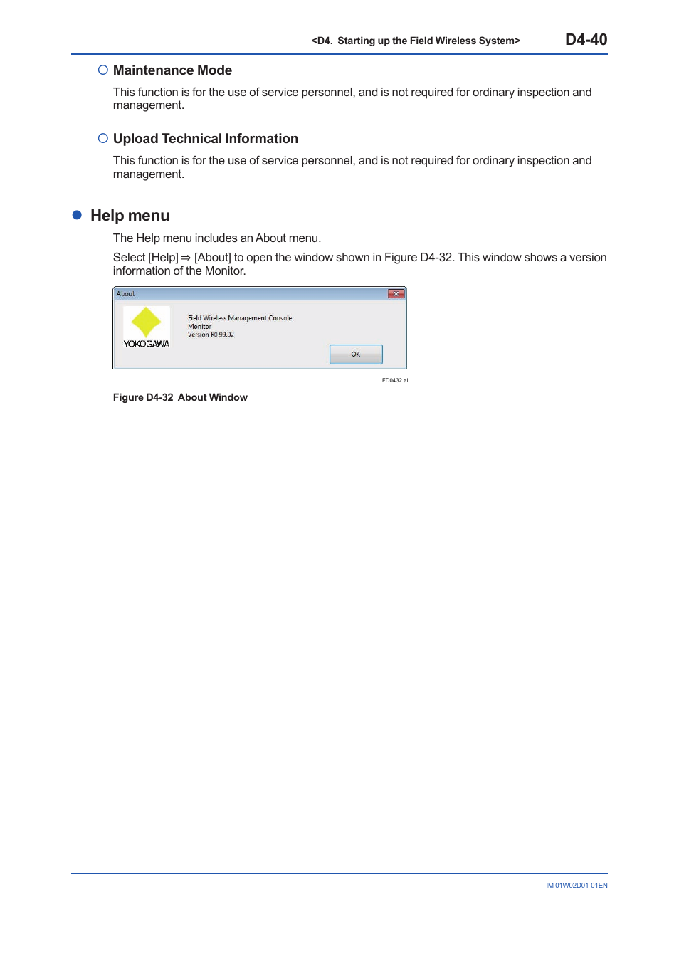 D4-40, Lhelp menu | Yokogawa YFGW410 User Manual | Page 177 / 202