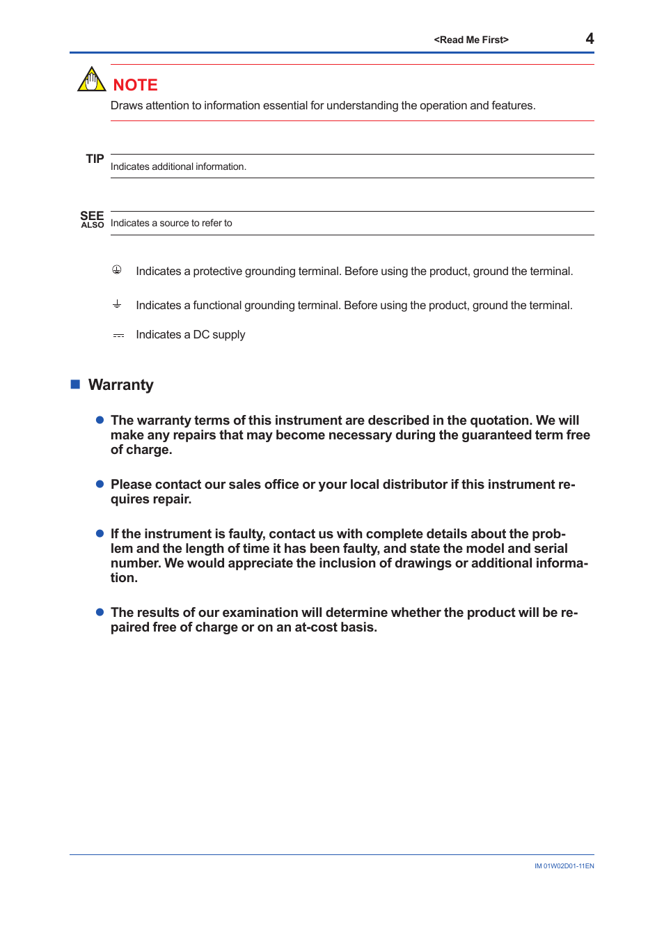 Nwarranty | Yokogawa YFGW410 User Manual | Page 4 / 14