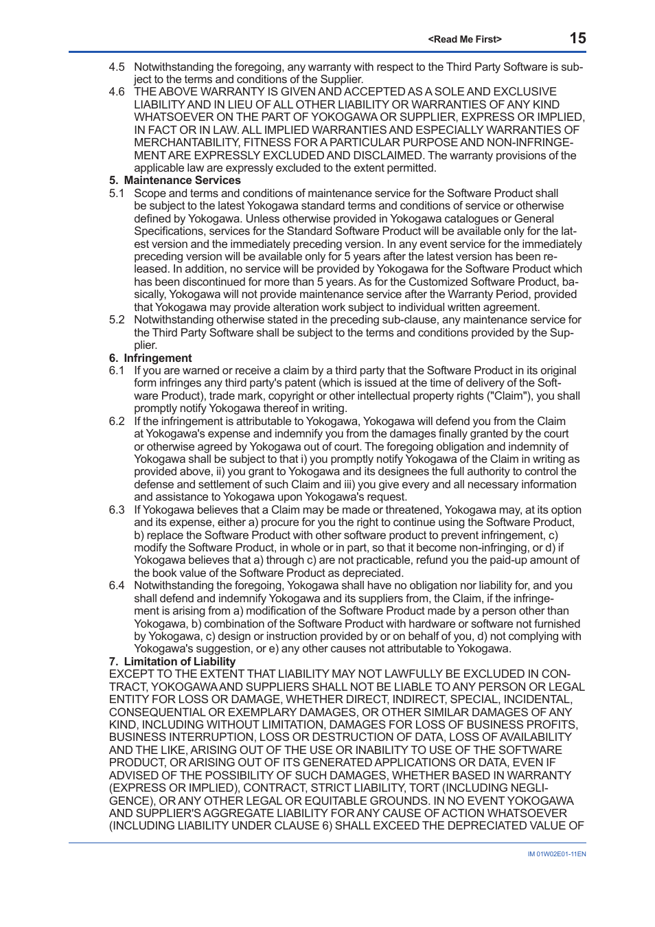 Yokogawa YFGW510 User Manual | Page 15 / 16