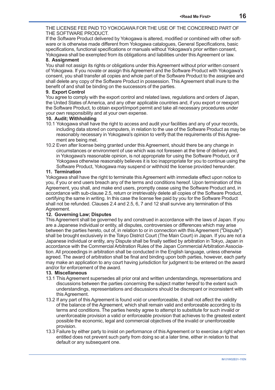 Yokogawa YFGW510 User Manual | Page 16 / 16