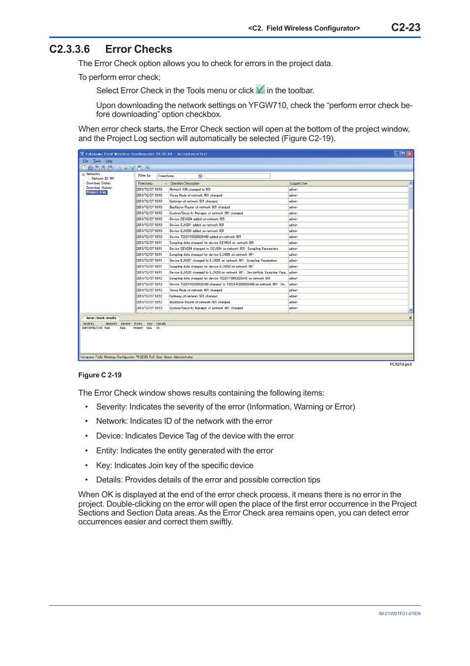 C2.3.3.6 error checks, C2-23 | Yokogawa YFGW710 User Manual | Page 144 / 194