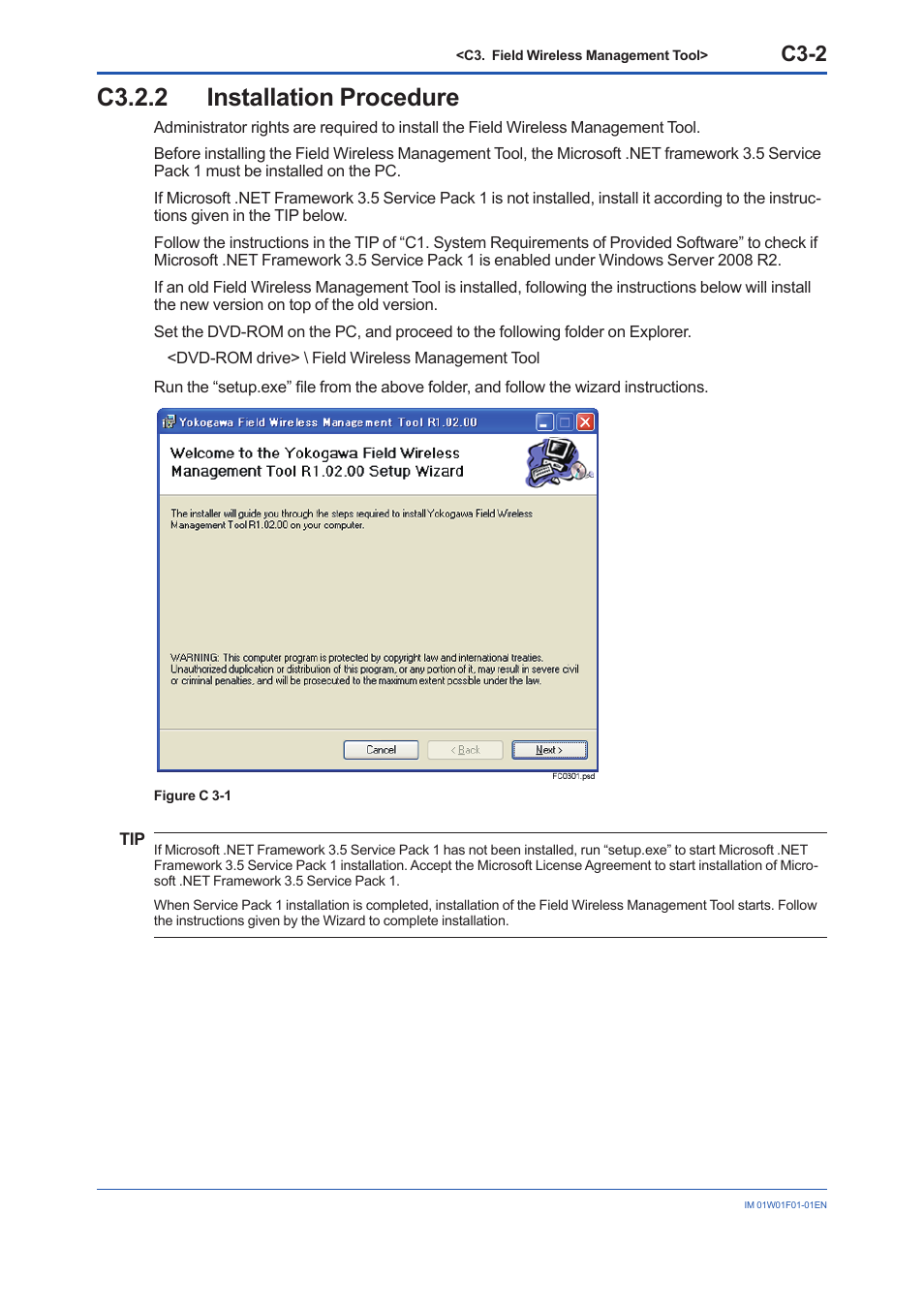 C3.2.2 installation procedure, C3.2.2, C3-2 | Yokogawa YFGW710 User Manual | Page 156 / 194