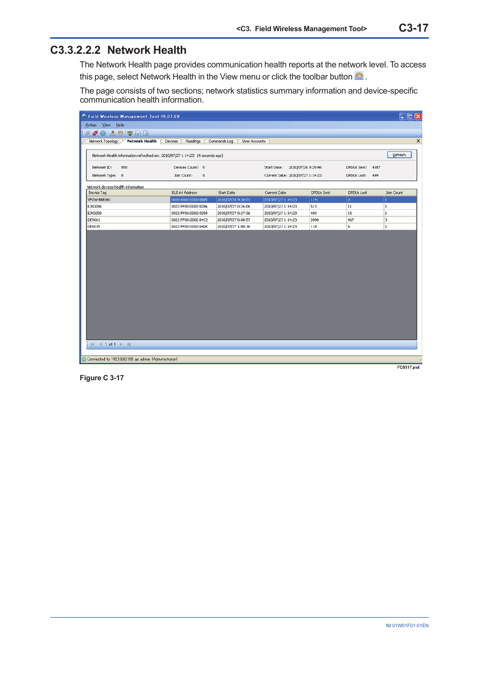 C3.3.2.2.2 network health, C3-17 | Yokogawa YFGW710 User Manual | Page 171 / 194