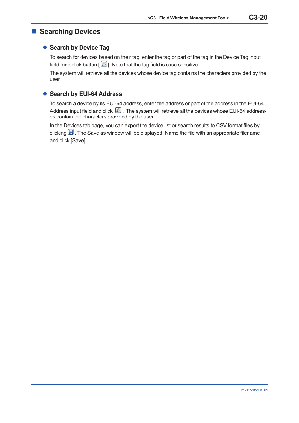 C3-20, Nsearching devices | Yokogawa YFGW710 User Manual | Page 174 / 194