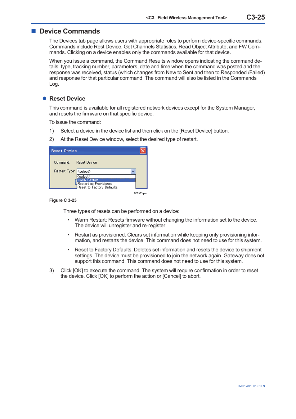 C3-25, Ndevice commands | Yokogawa YFGW710 User Manual | Page 179 / 194