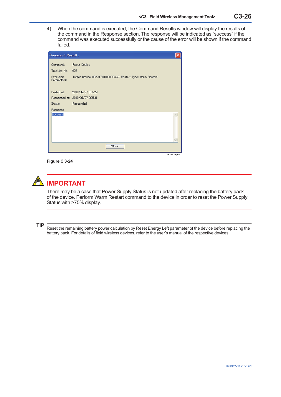 C3-26, Important | Yokogawa YFGW710 User Manual | Page 180 / 194