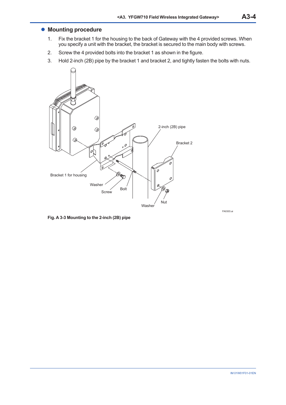 A3-4, Lmounting procedure | Yokogawa YFGW710 User Manual | Page 24 / 194