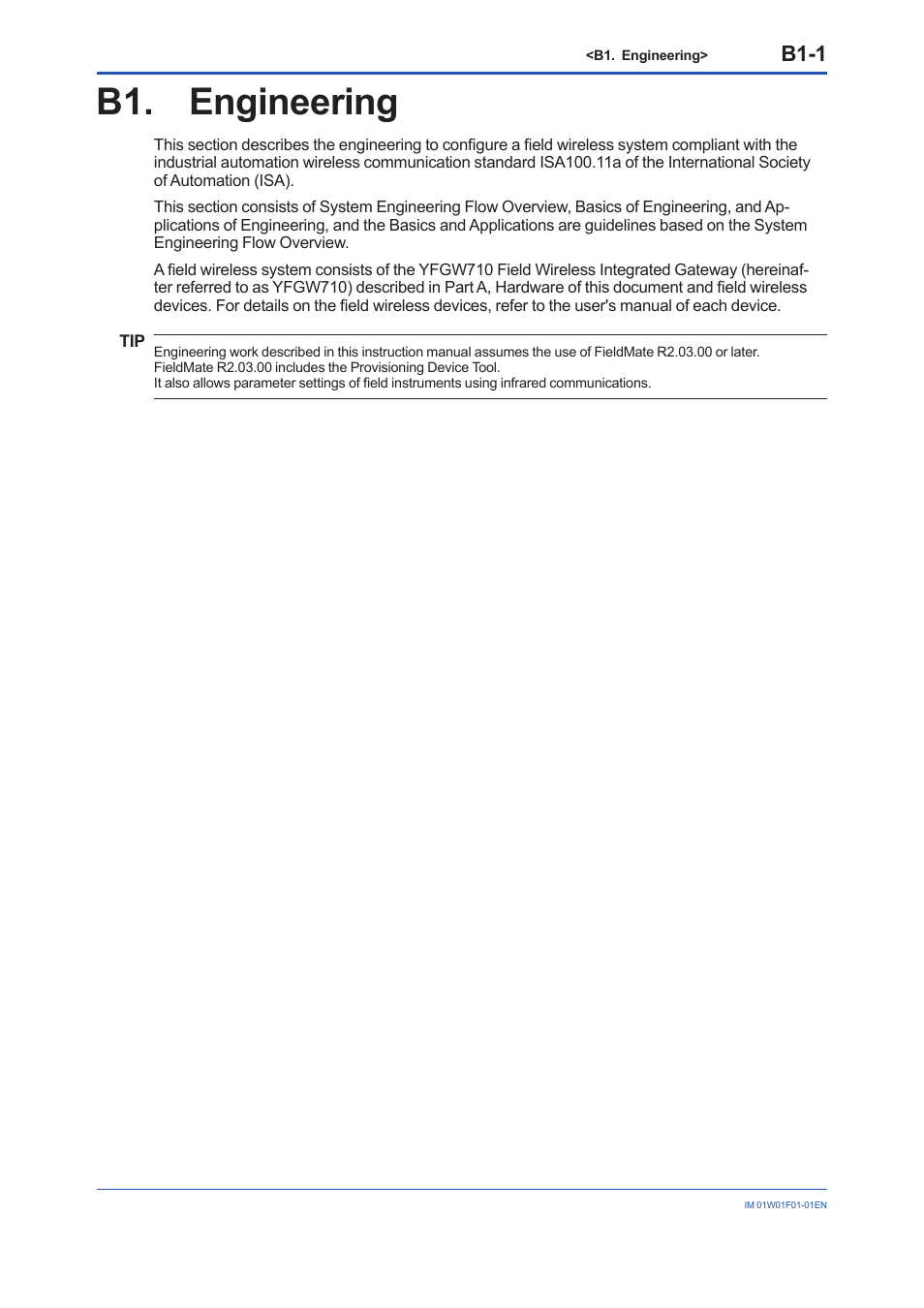 B1. engineering, B1-1 | Yokogawa YFGW710 User Manual | Page 65 / 194