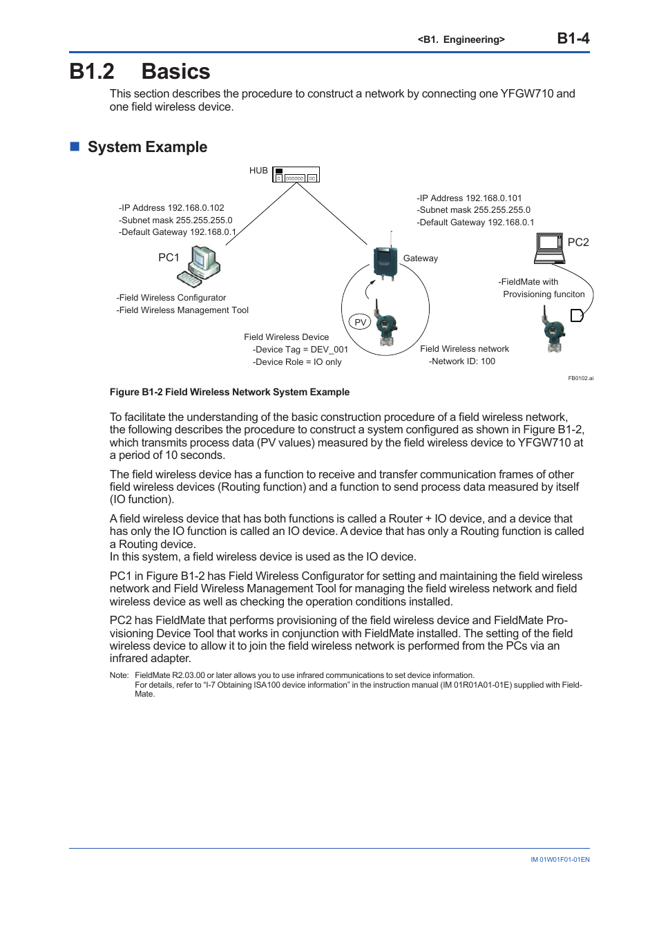 B1.2 basics, B1.2, B1-4 | Nsystem example | Yokogawa YFGW710 User Manual | Page 68 / 194