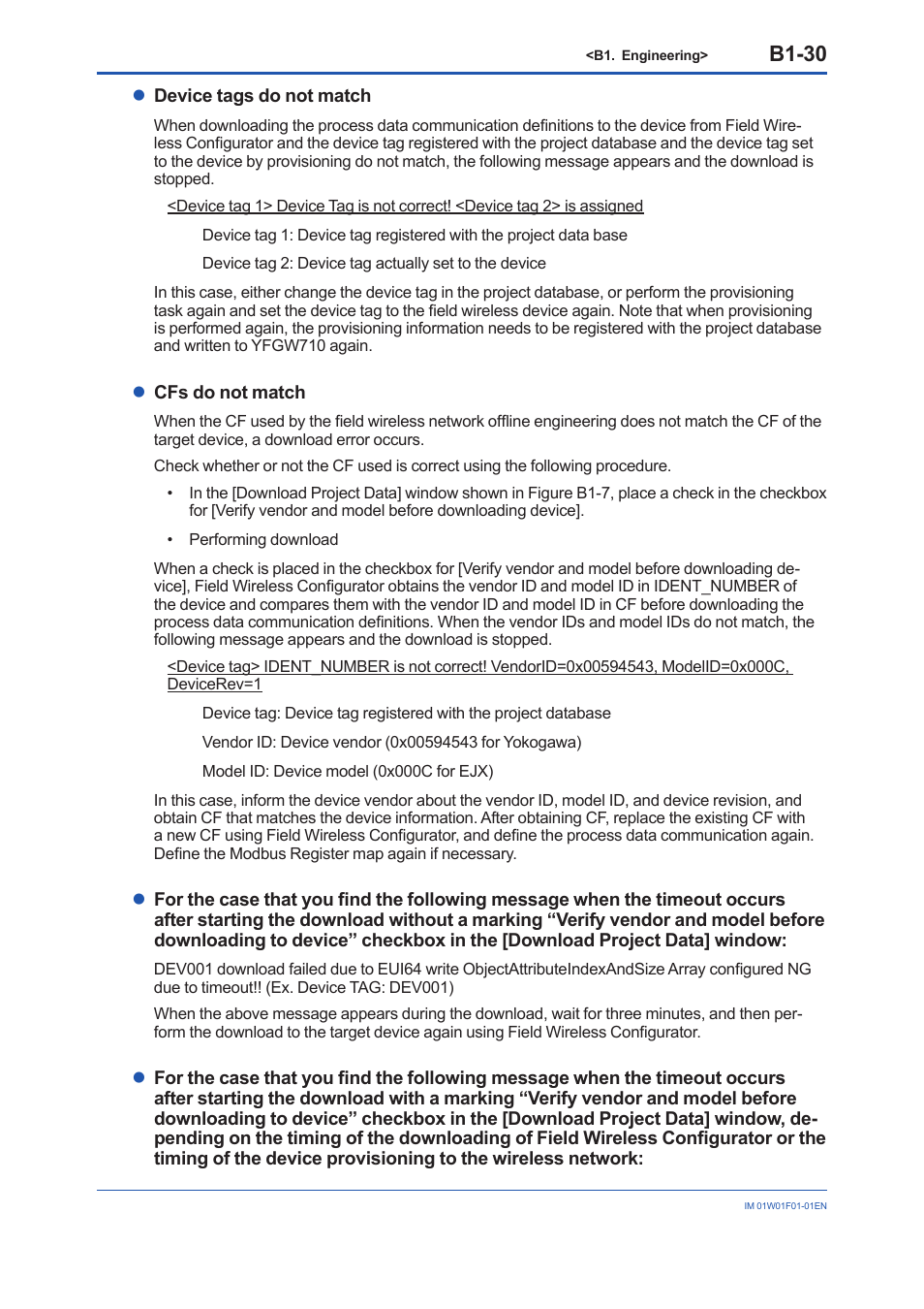B1-30 | Yokogawa YFGW710 User Manual | Page 94 / 194