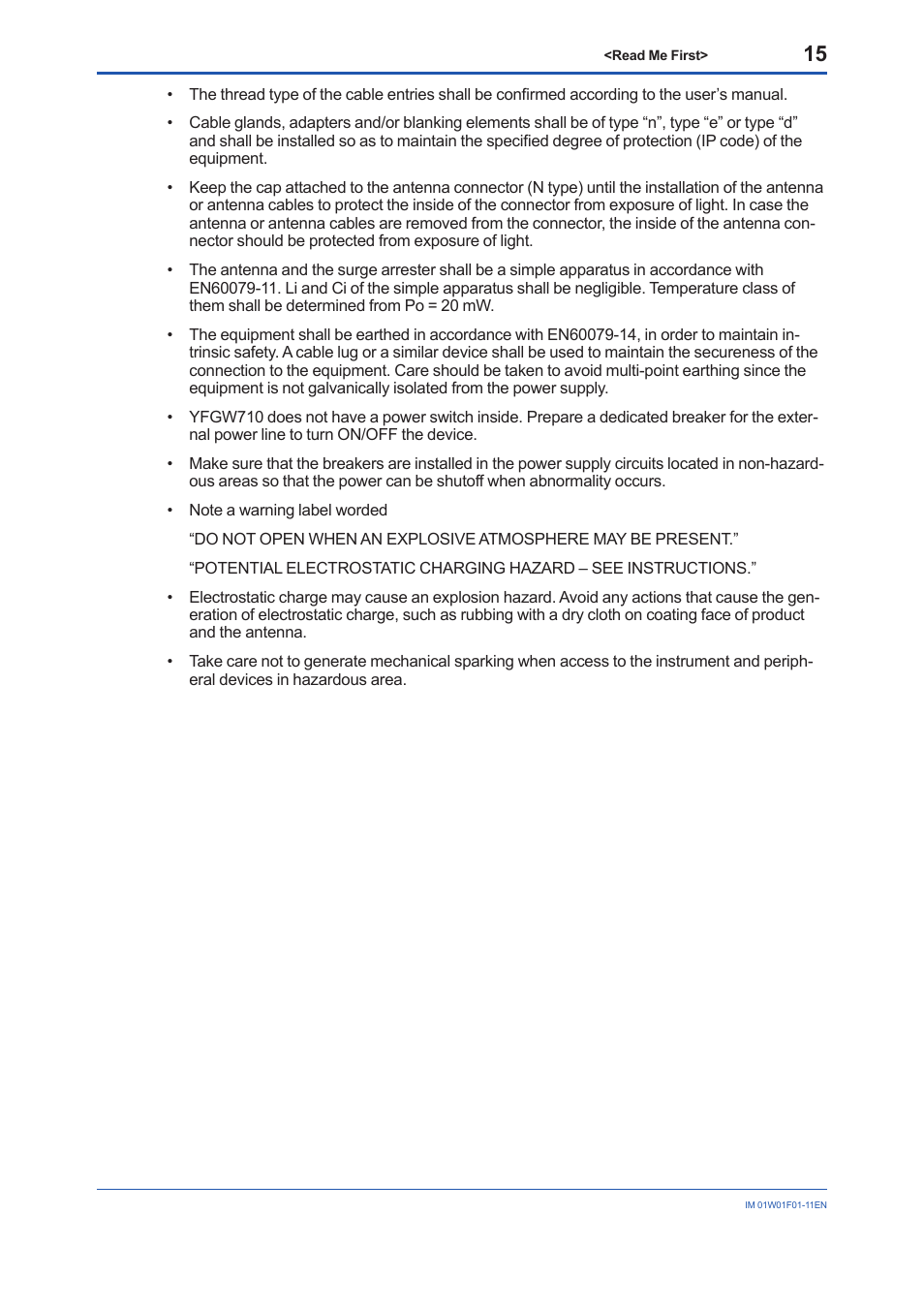 Yokogawa YFGW710 User Manual | Page 15 / 29