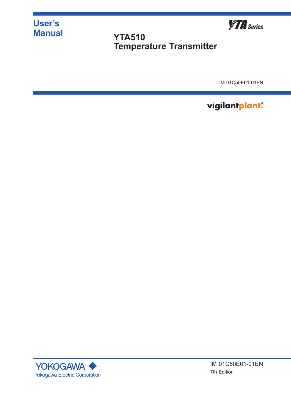 Yokogawa Wireless Temperature Transmitter YTA510 User Manual | 76 pages