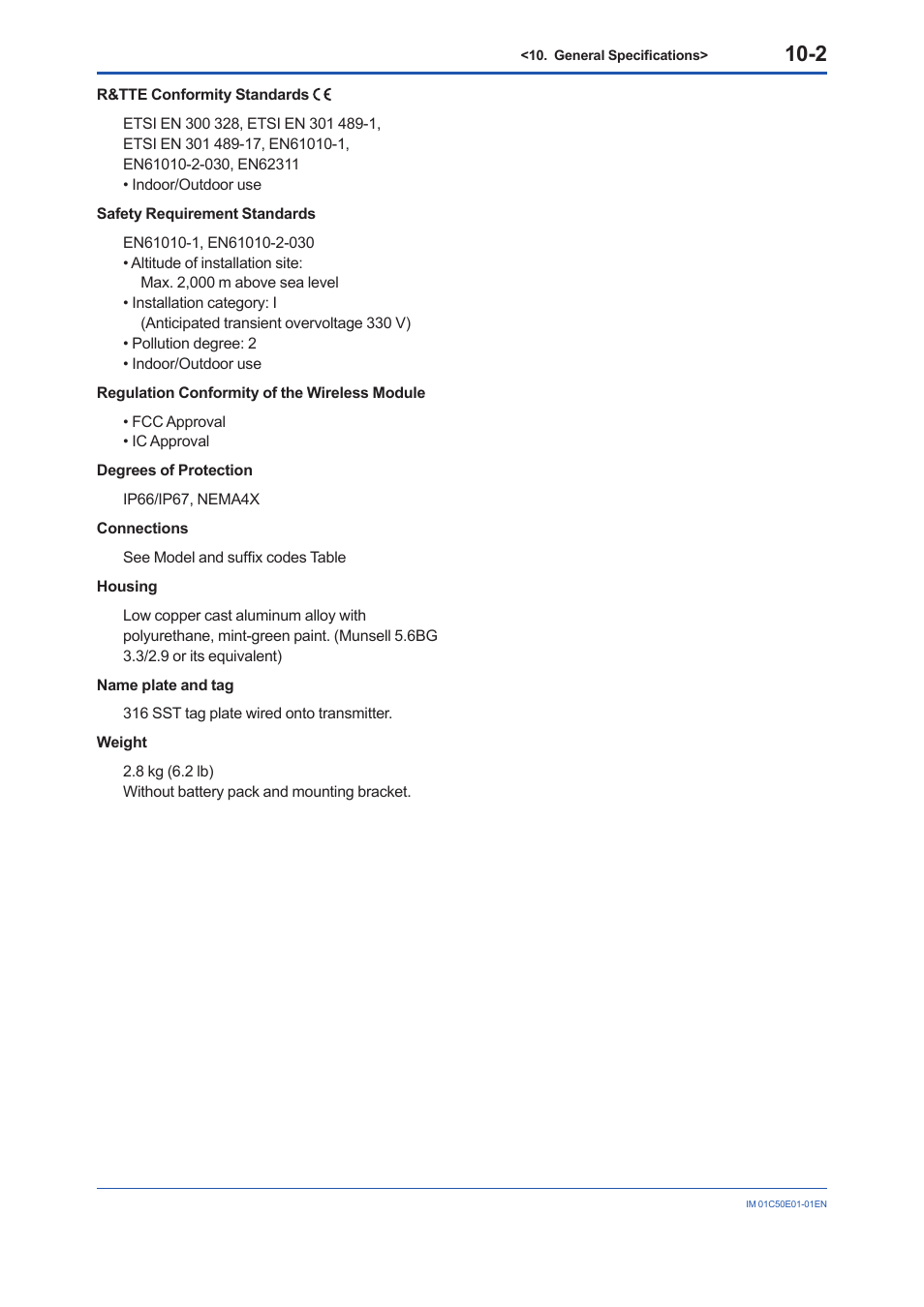 Yokogawa Wireless Temperature Transmitter YTA510 User Manual | Page 70 / 76