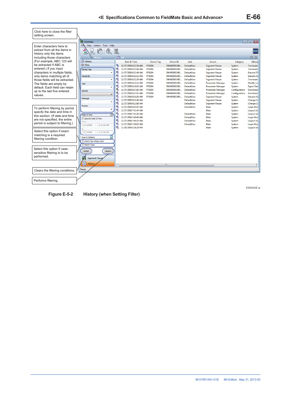 E-66 | Yokogawa FieldMate User Manual | Page 116 / 384