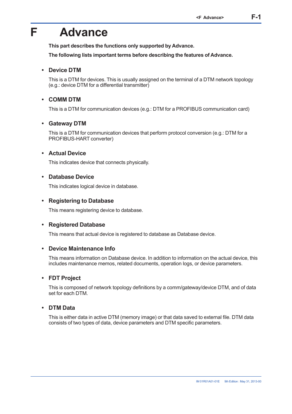 F advance | Yokogawa FieldMate User Manual | Page 120 / 384