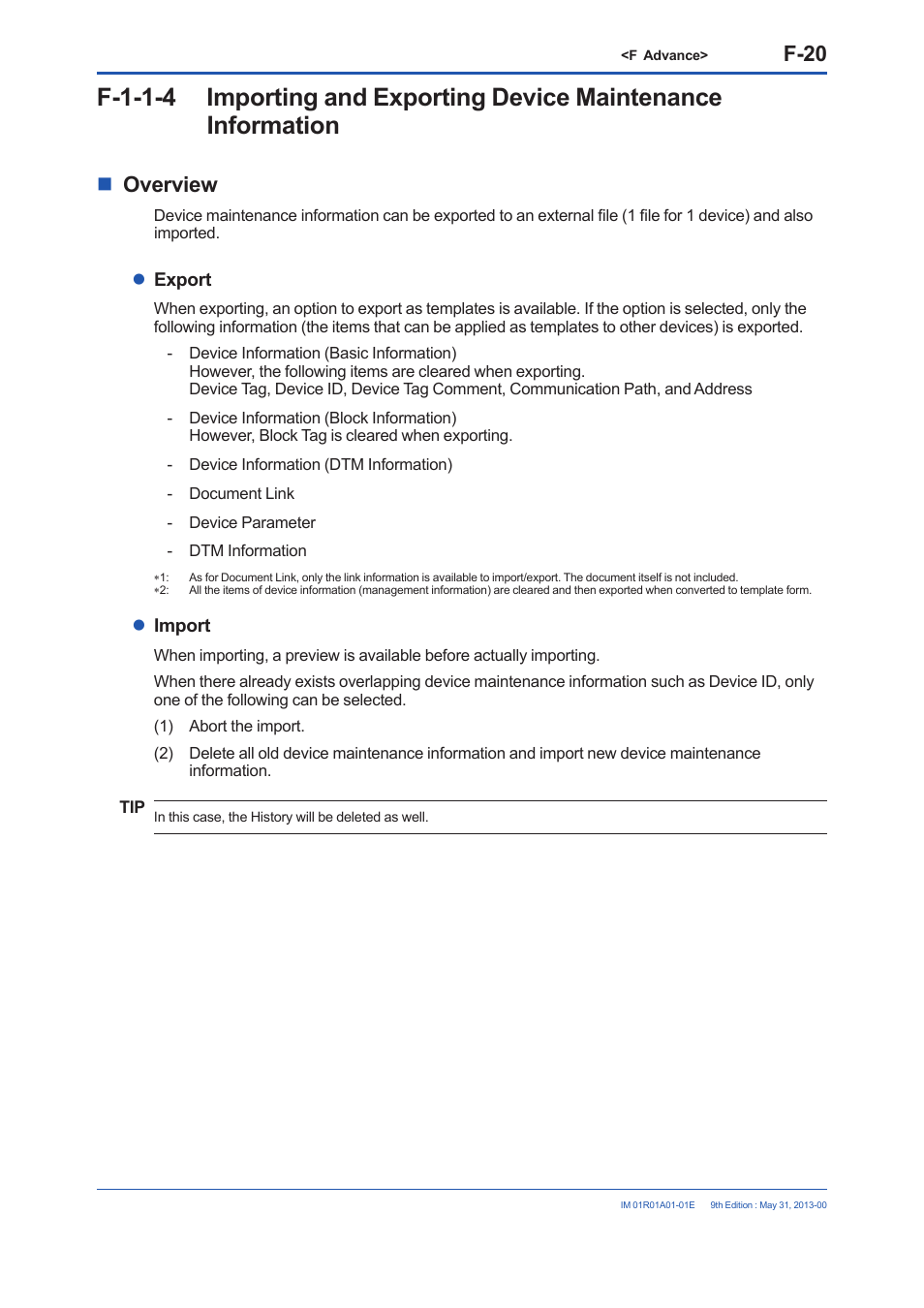 F-20, Overview | Yokogawa FieldMate User Manual | Page 139 / 384