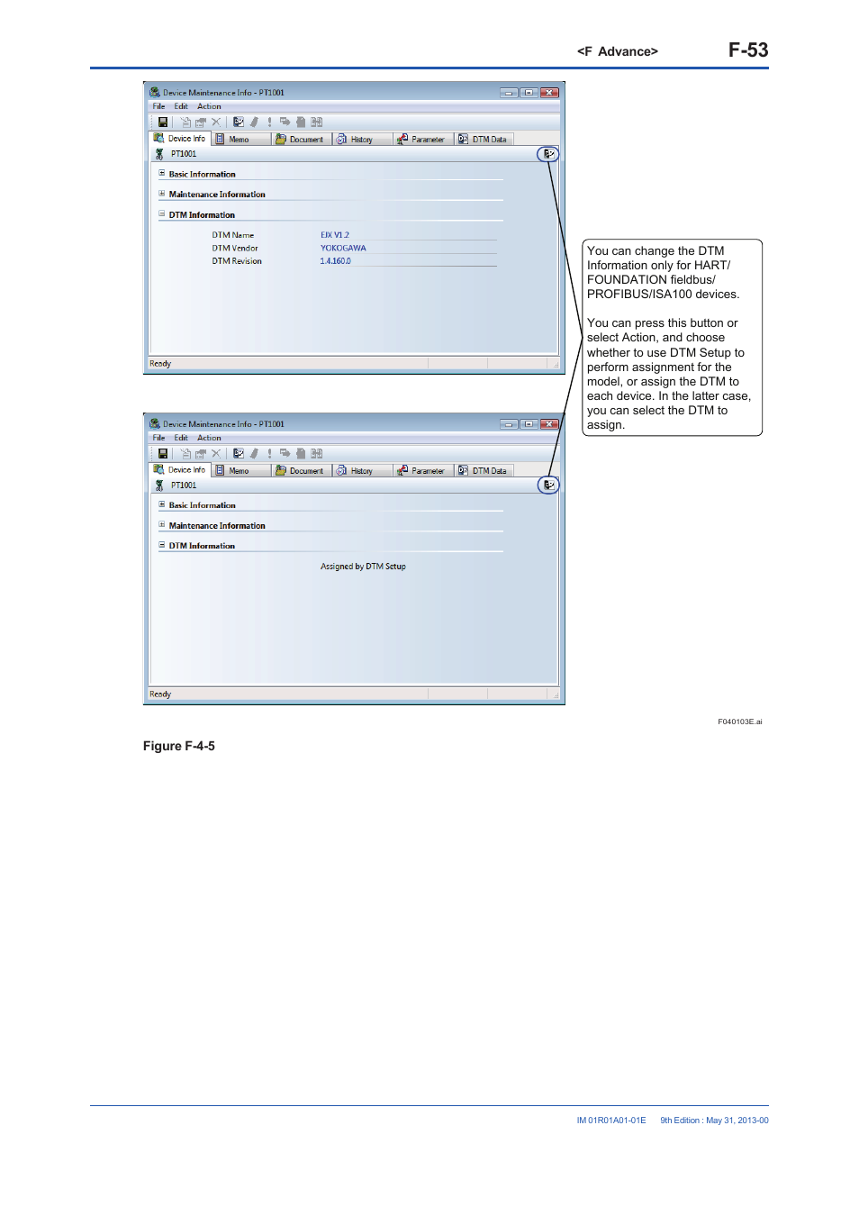 F-53 | Yokogawa FieldMate User Manual | Page 172 / 384