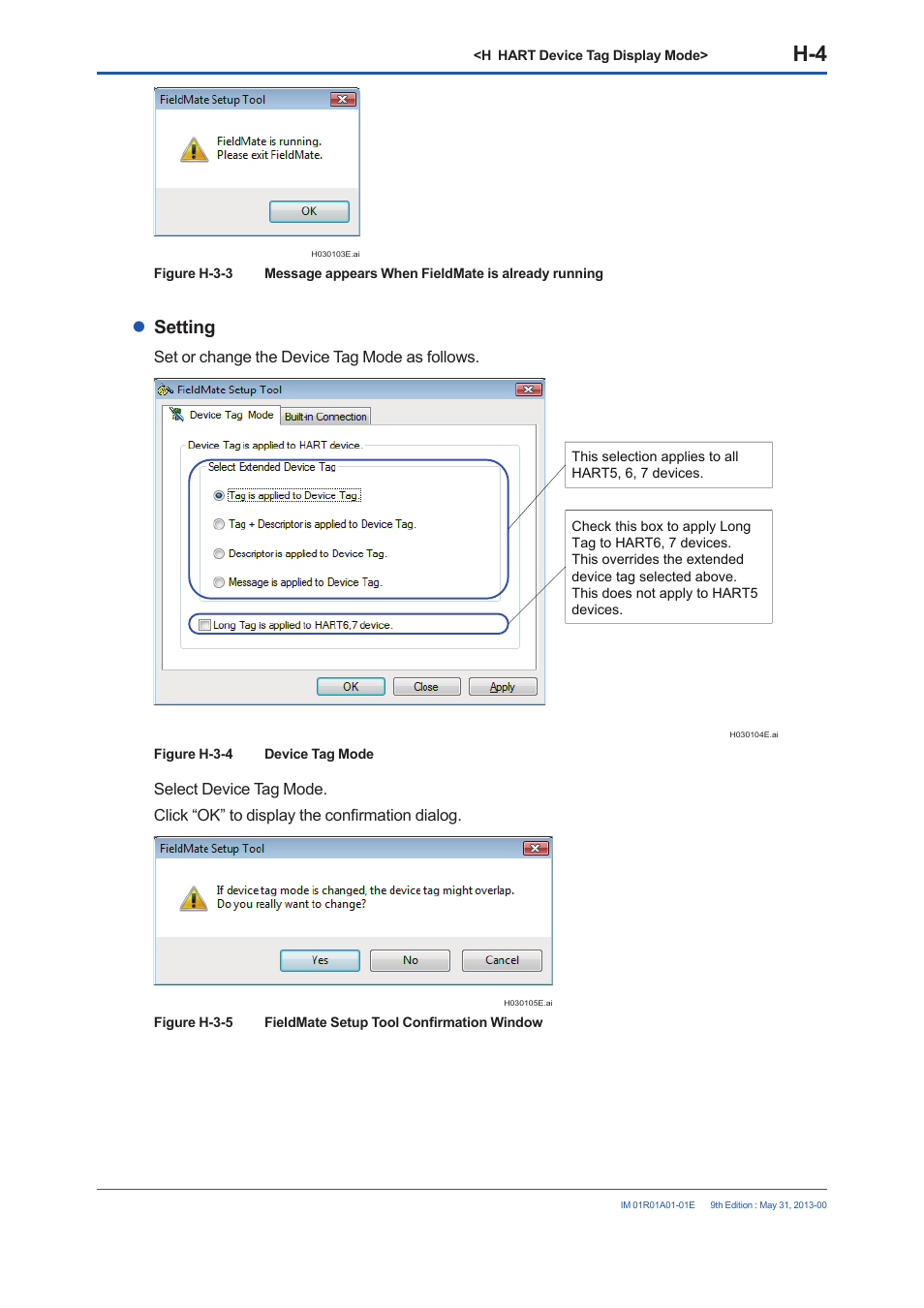Setting | Yokogawa FieldMate User Manual | Page 238 / 384