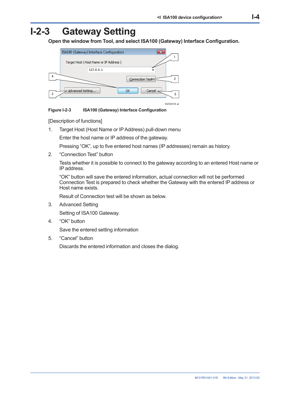 I-2-3 gateway setting, I-2-3 | Yokogawa FieldMate User Manual | Page 258 / 384