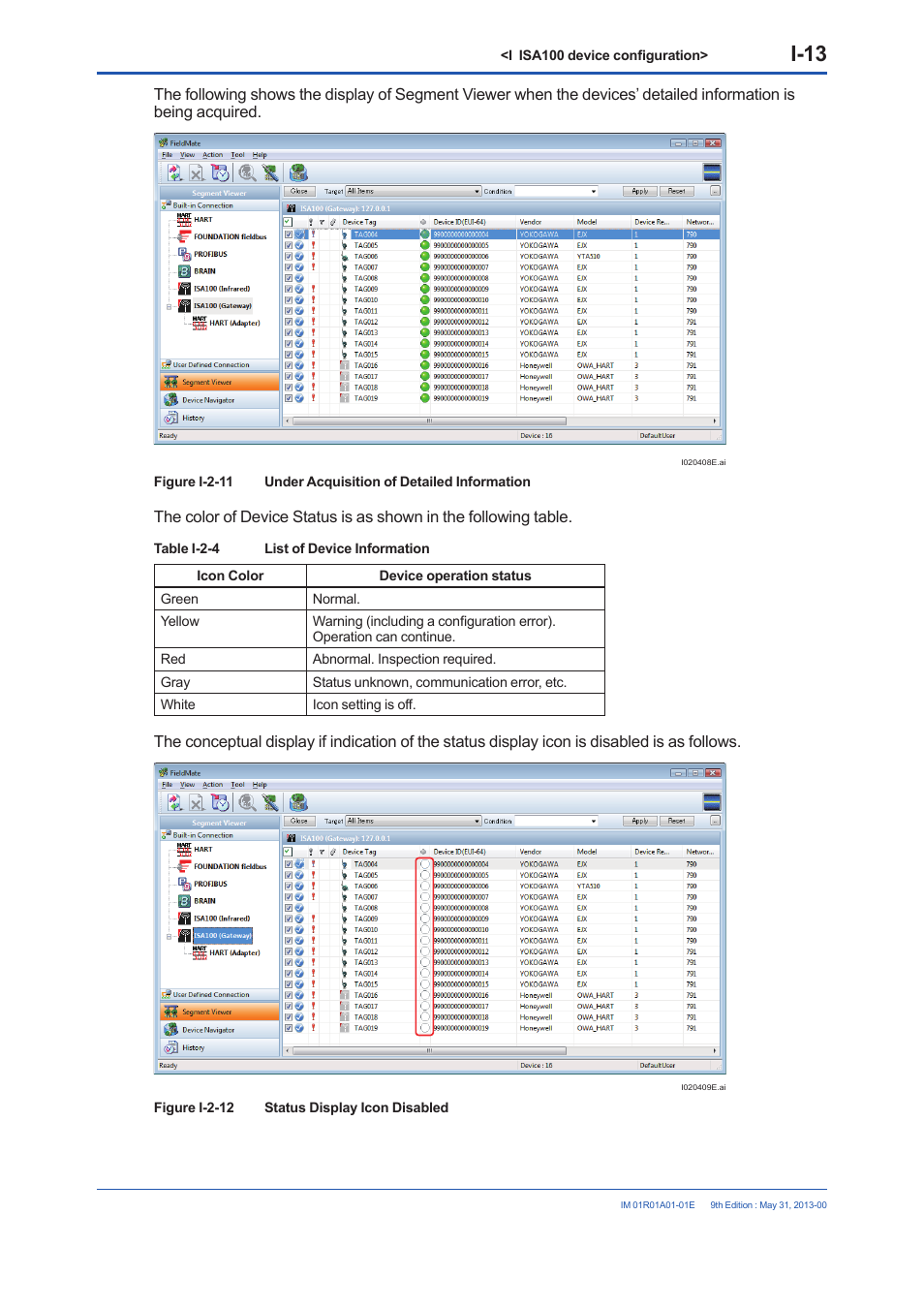 I-13 | Yokogawa FieldMate User Manual | Page 267 / 384