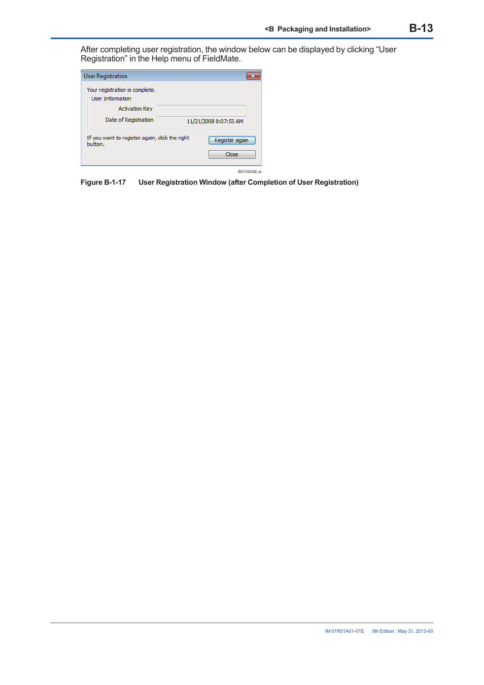 B-13 | Yokogawa FieldMate User Manual | Page 27 / 384