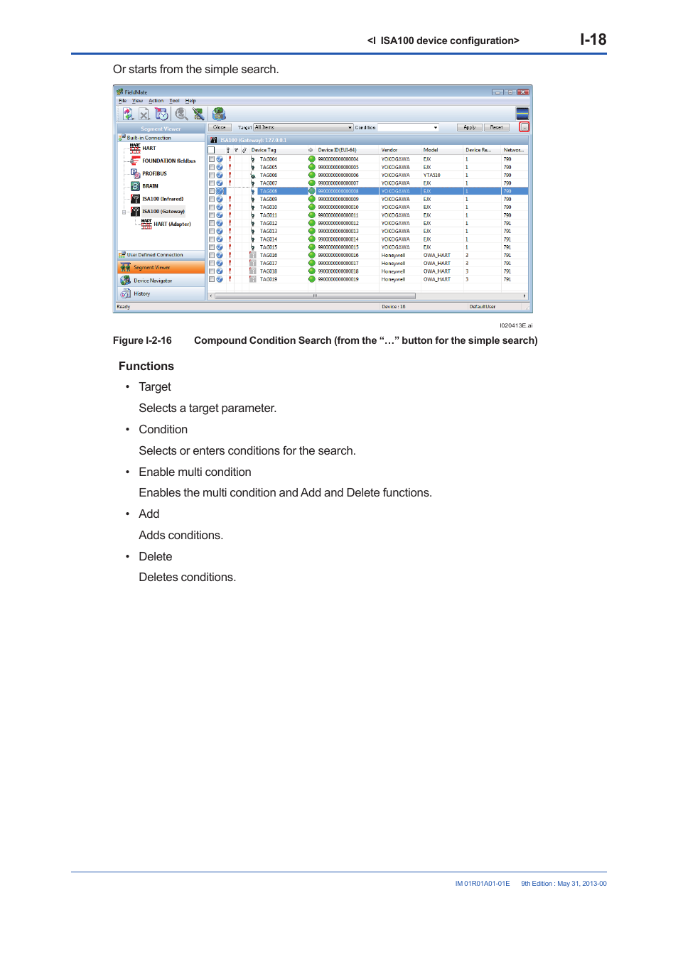 I-18 | Yokogawa FieldMate User Manual | Page 272 / 384