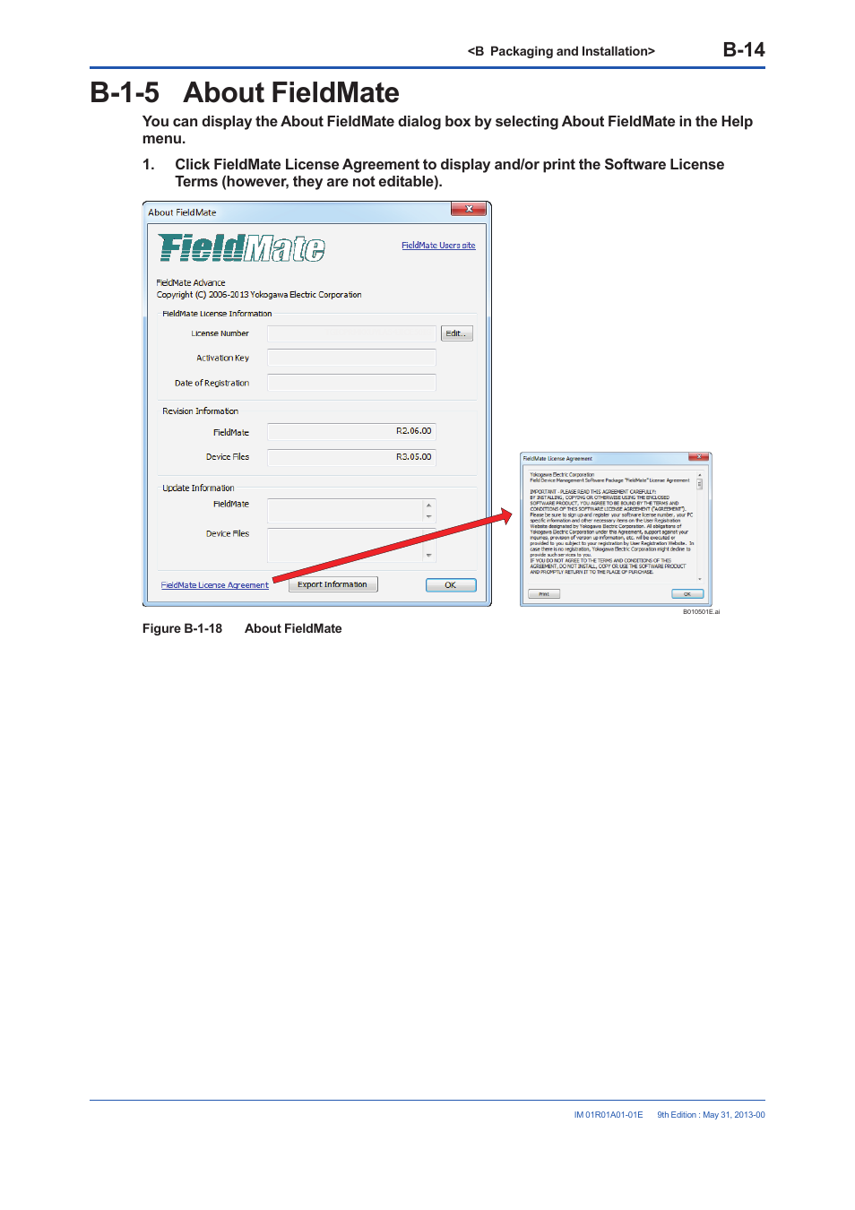B-1-5 about fieldmate, B-14 | Yokogawa FieldMate User Manual | Page 28 / 384