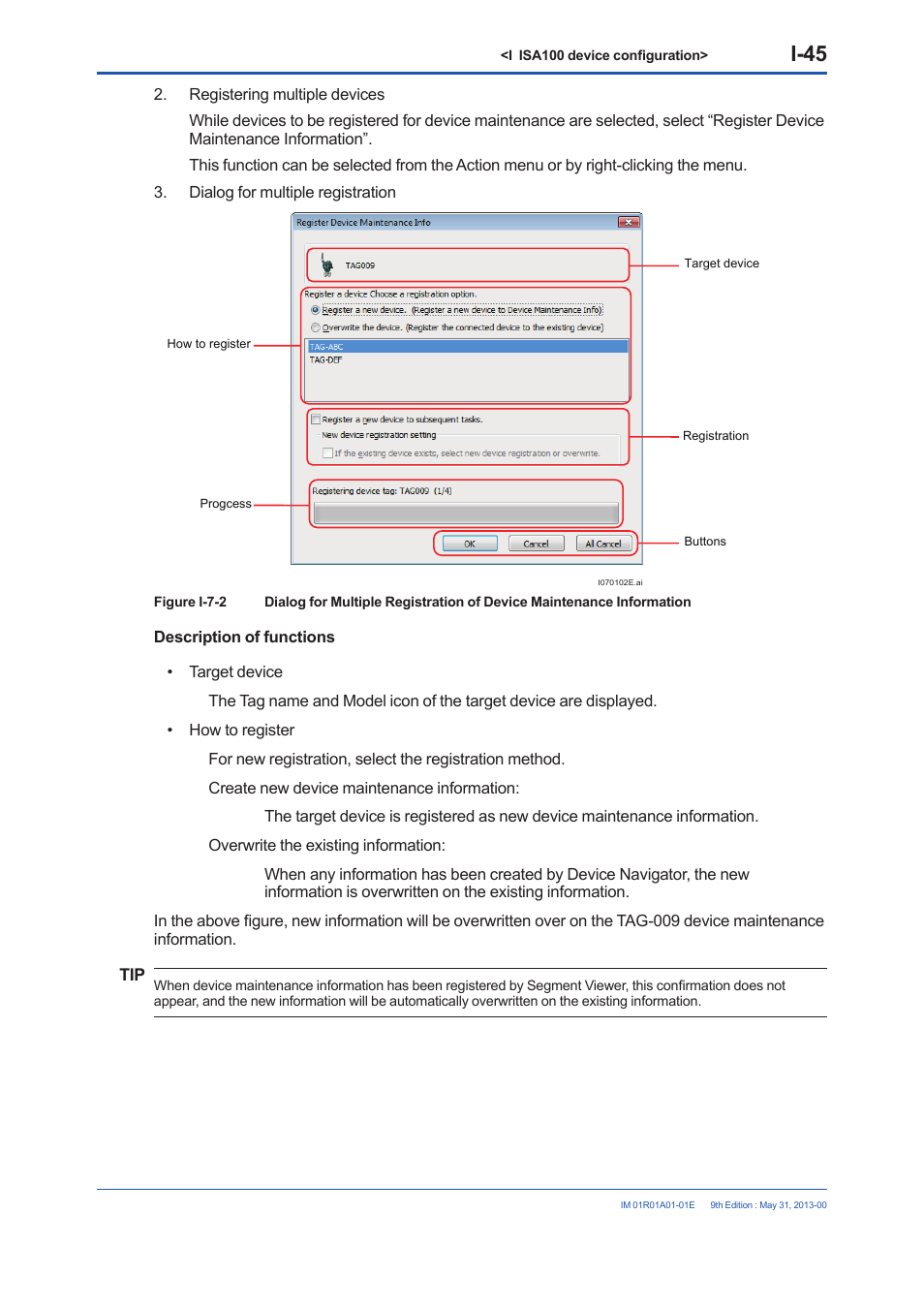 I-45 | Yokogawa FieldMate User Manual | Page 299 / 384