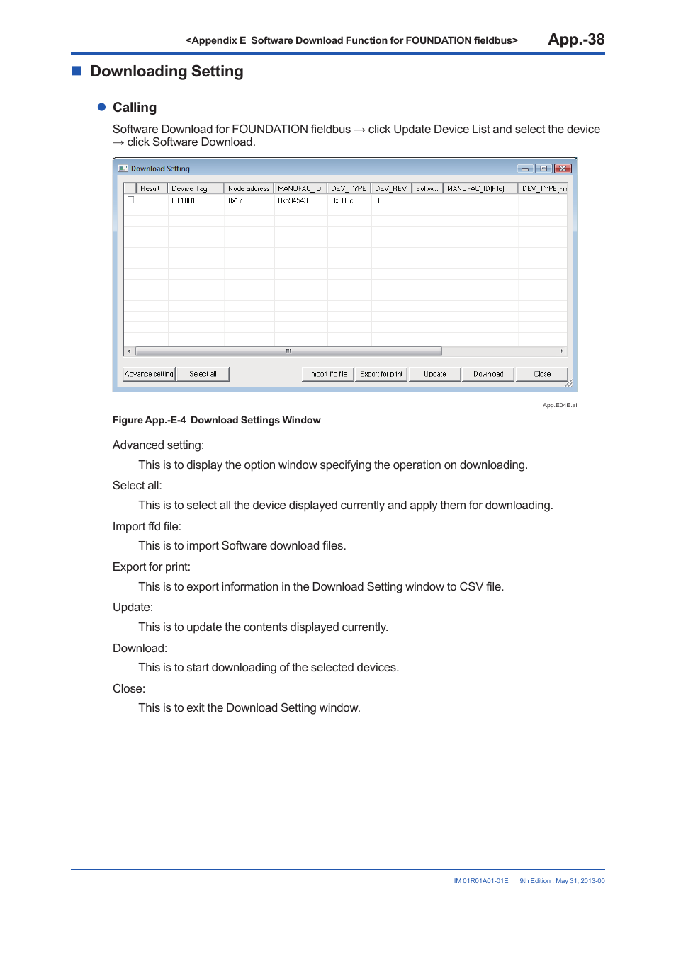 Downloading setting | Yokogawa FieldMate User Manual | Page 359 / 384