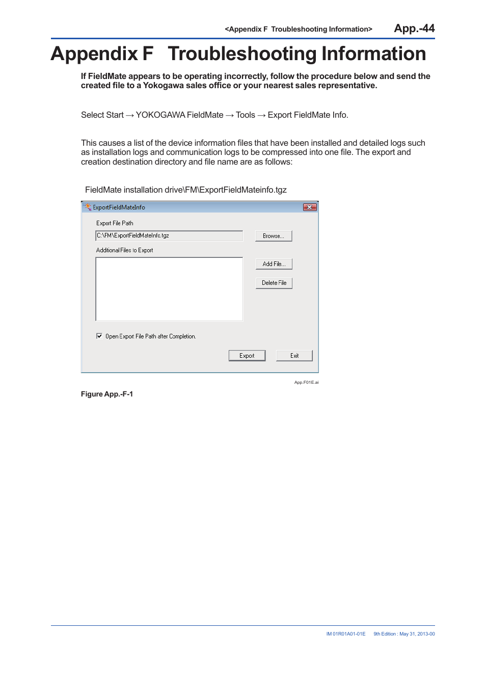 Appendix f troubleshooting information | Yokogawa FieldMate User Manual | Page 365 / 384