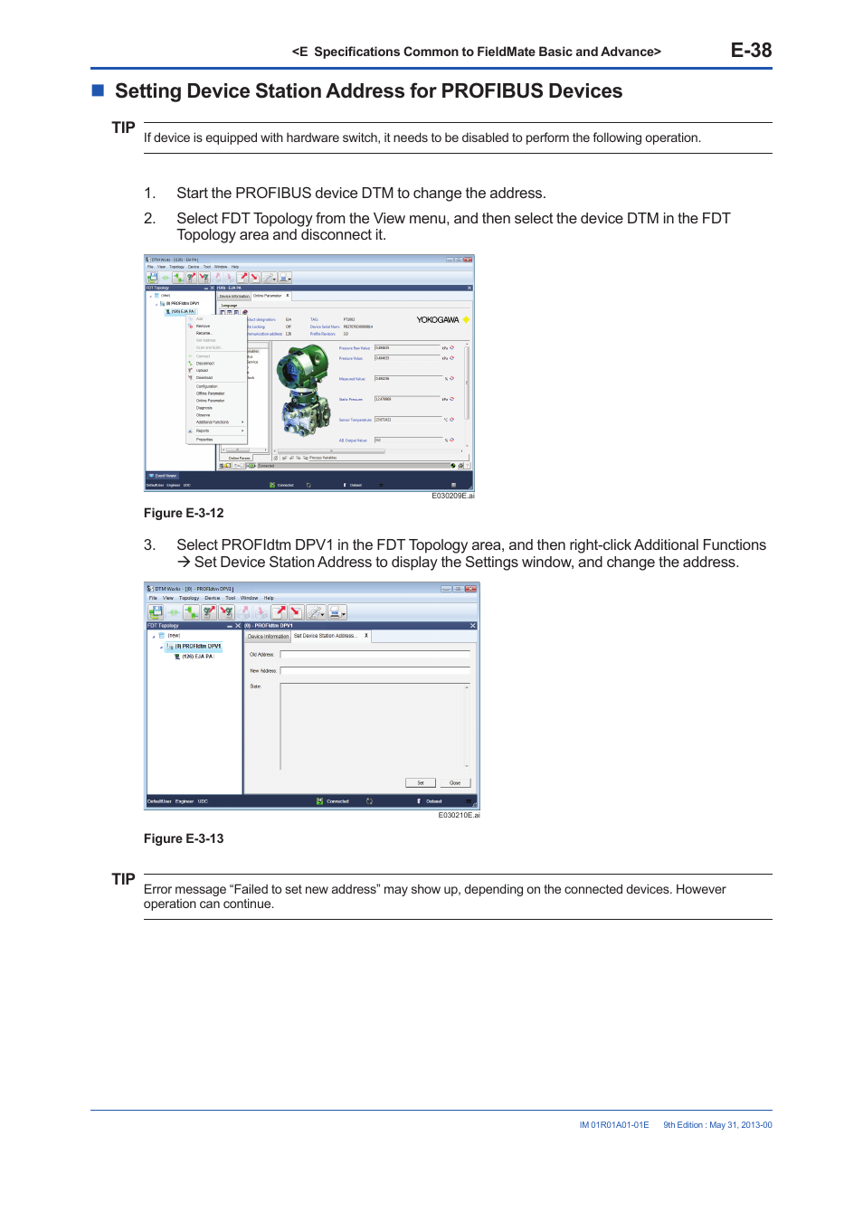 E-38 | Yokogawa FieldMate User Manual | Page 88 / 384