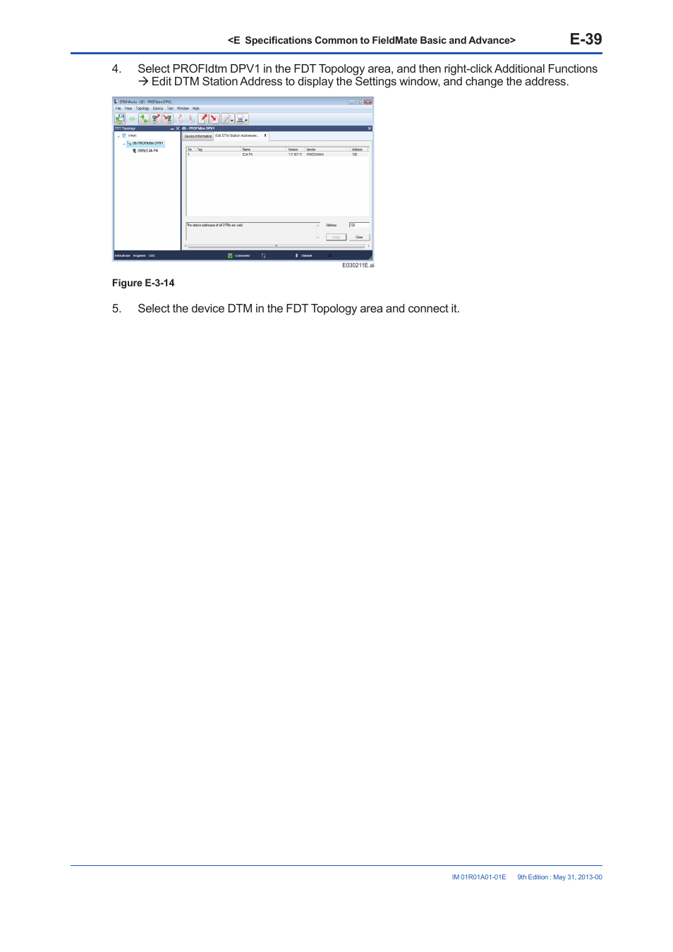 E-39 | Yokogawa FieldMate User Manual | Page 89 / 384