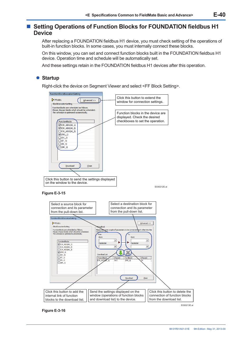 E-40, Startup | Yokogawa FieldMate User Manual | Page 90 / 384