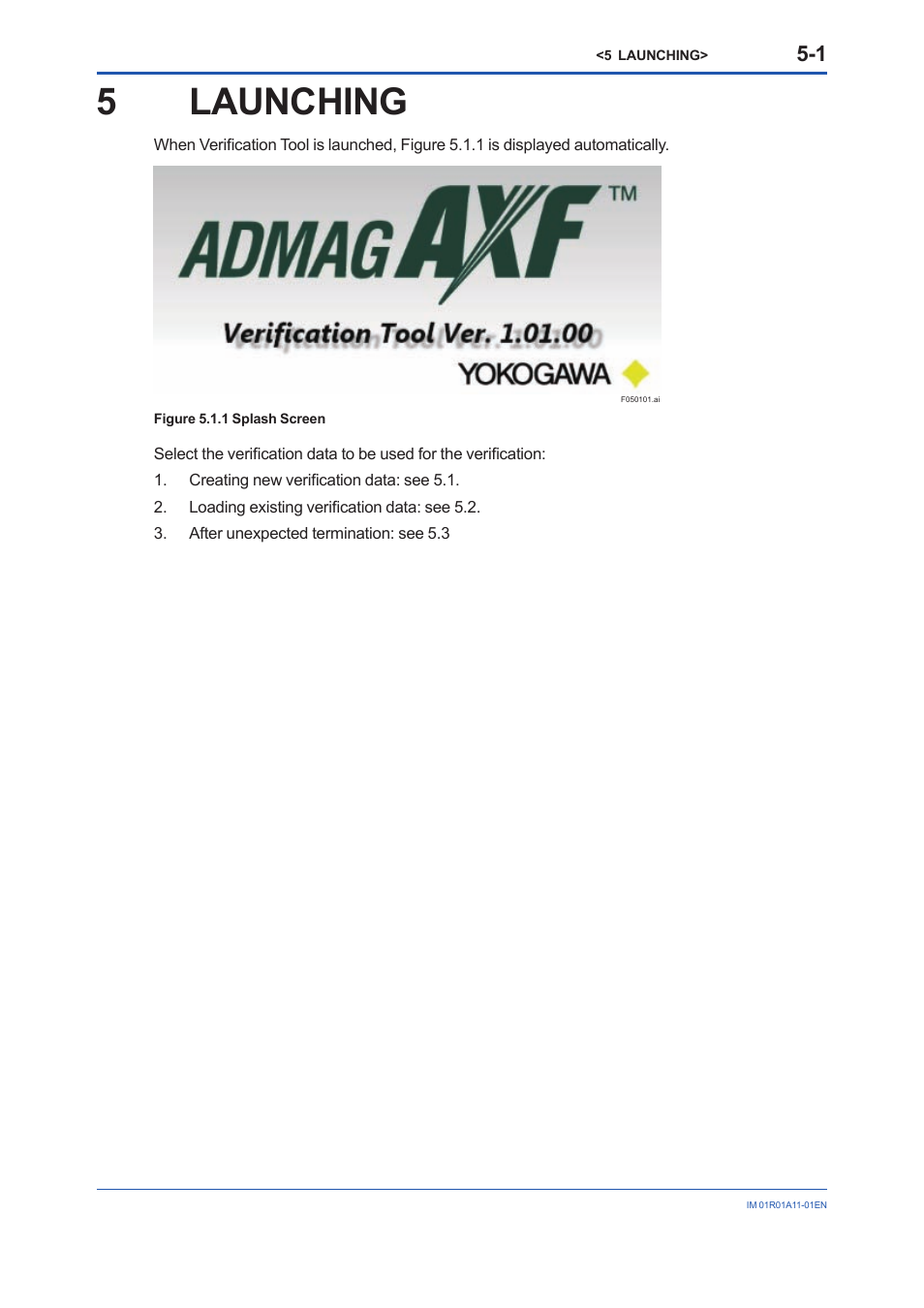 5 launching, Launching -1, 5launching | Yokogawa FieldMate User Manual | Page 27 / 84