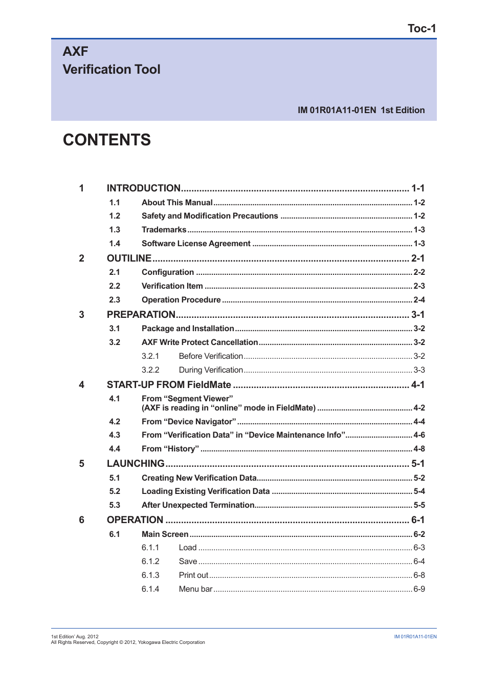 Yokogawa FieldMate User Manual | Page 3 / 84