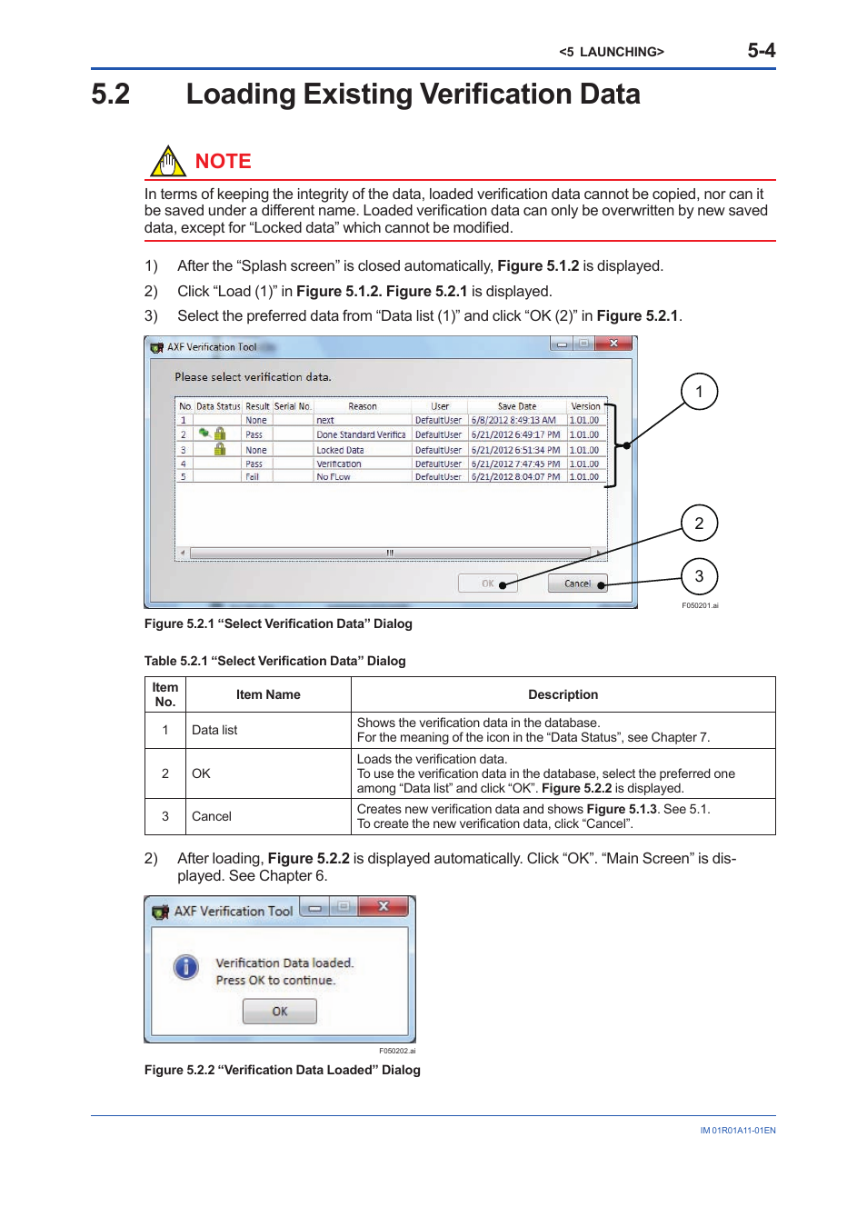 2 loading existing verification data, Loading existing verification data -4 | Yokogawa FieldMate User Manual | Page 30 / 84