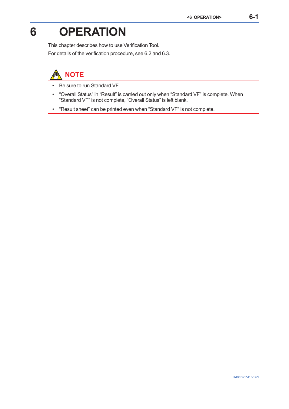 6 operation, Operation -1, 6operation | Yokogawa FieldMate User Manual | Page 33 / 84