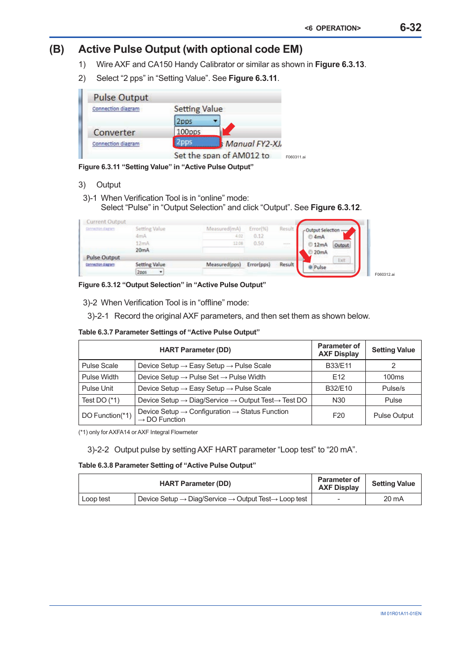 B) active pulse output (with optional code em) | Yokogawa FieldMate User Manual | Page 64 / 84