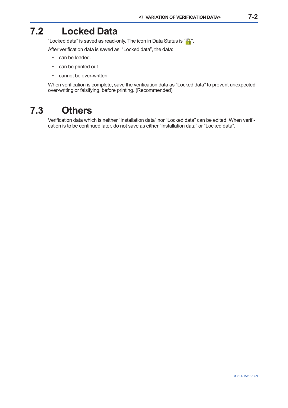 2 locked data, 3 others, Locked data -2 | Others -2 | Yokogawa FieldMate User Manual | Page 76 / 84