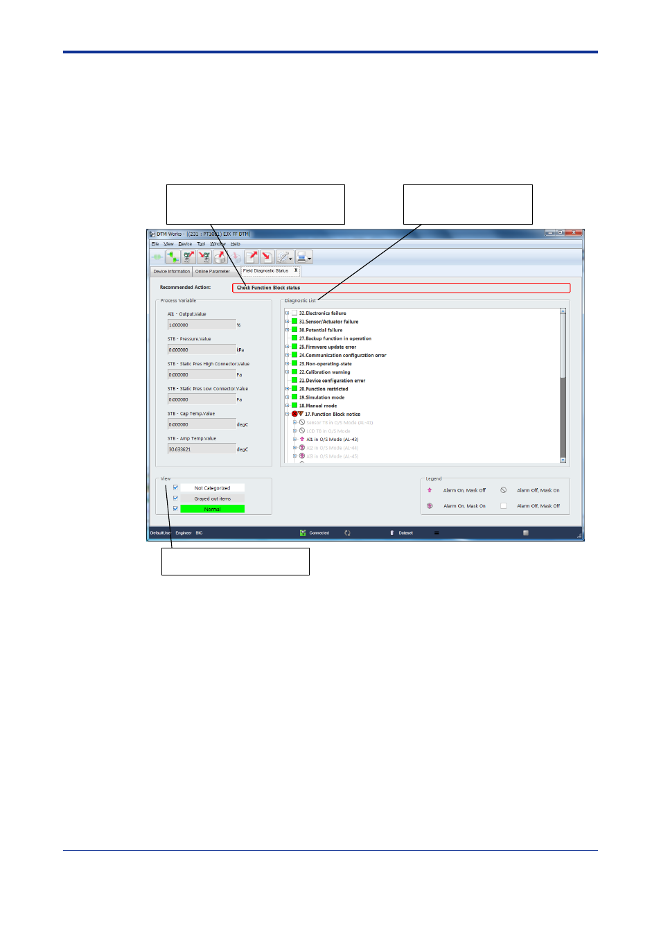 B-3-4, Status display, B-10 | B-3-4 status display | Yokogawa FieldMate User Manual | Page 16 / 22