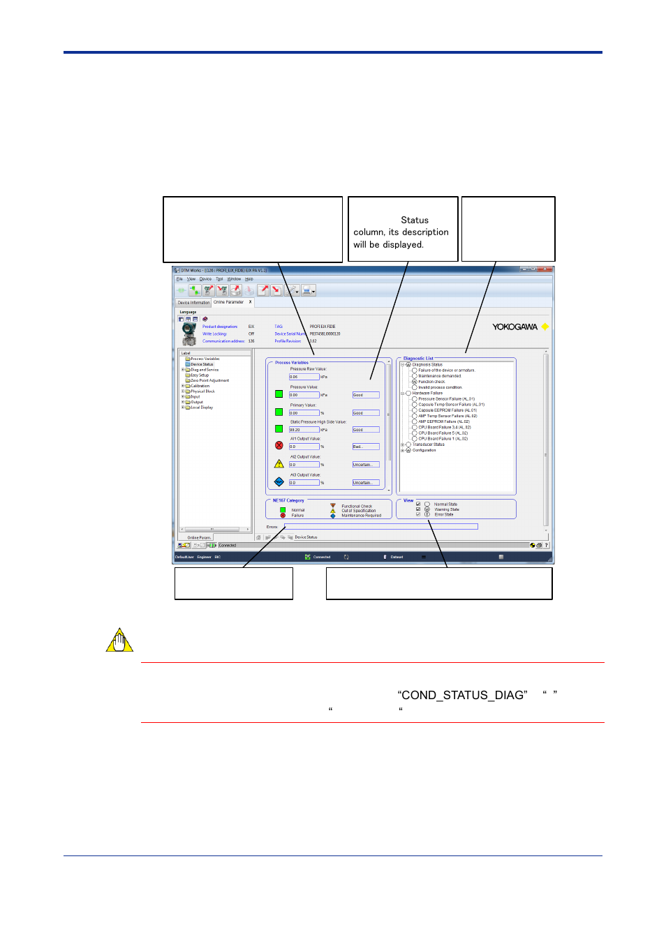 C-2 examples of the display and menu | Yokogawa FieldMate User Manual | Page 18 / 22