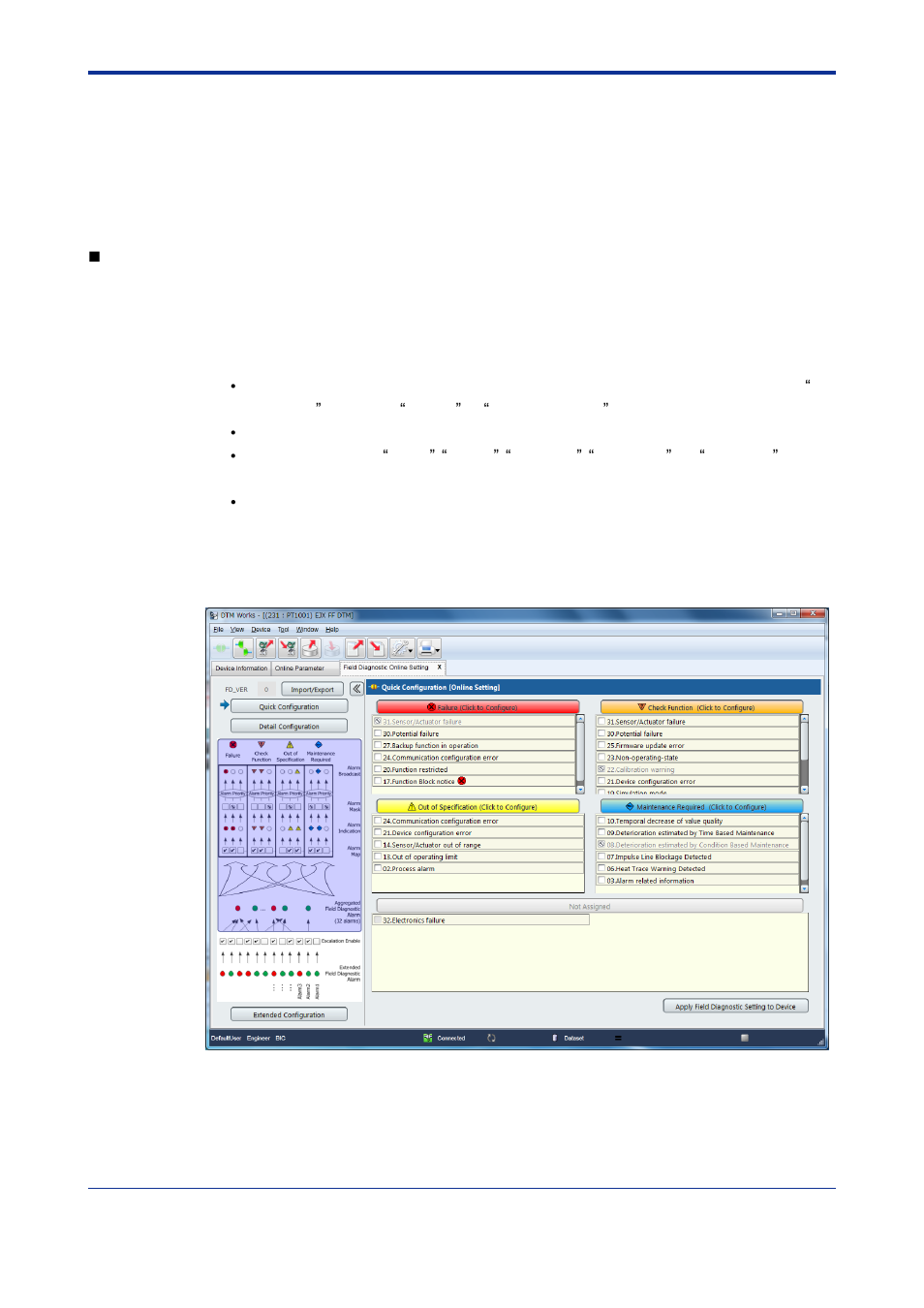 B-2-2, Field diagnostic online setting display, B-2-2 field diagnostic online setting display | Quick configuration | Yokogawa FieldMate User Manual | Page 9 / 22