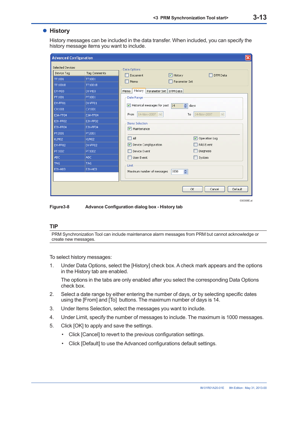 History, History -13 | Yokogawa FieldMate User Manual | Page 22 / 31