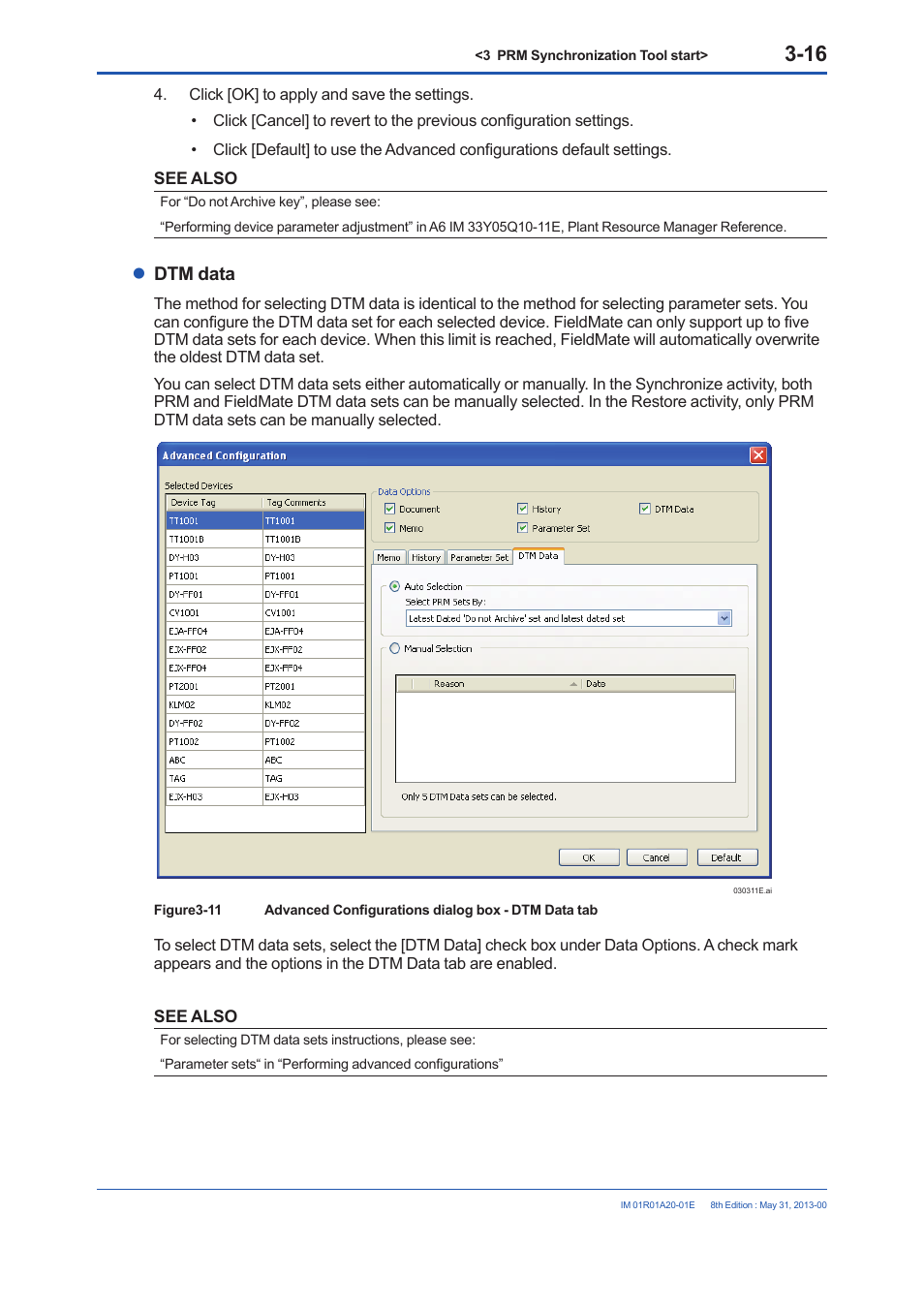 Dtm data, Dtm data -16 | Yokogawa FieldMate User Manual | Page 25 / 31