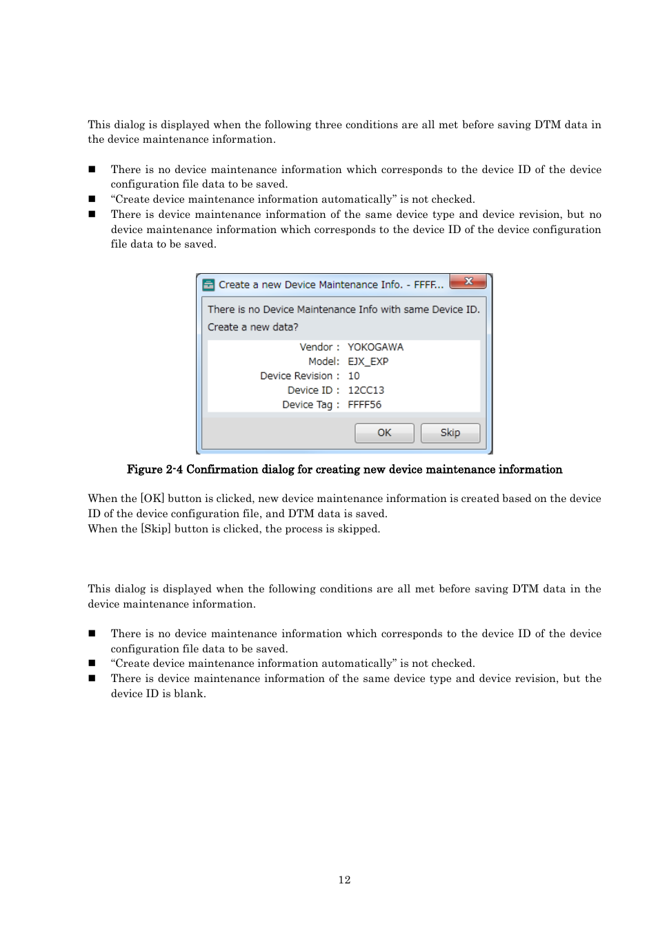 List of dialogs | Yokogawa HART Communicator YHC5150X User Manual | Page 12 / 19