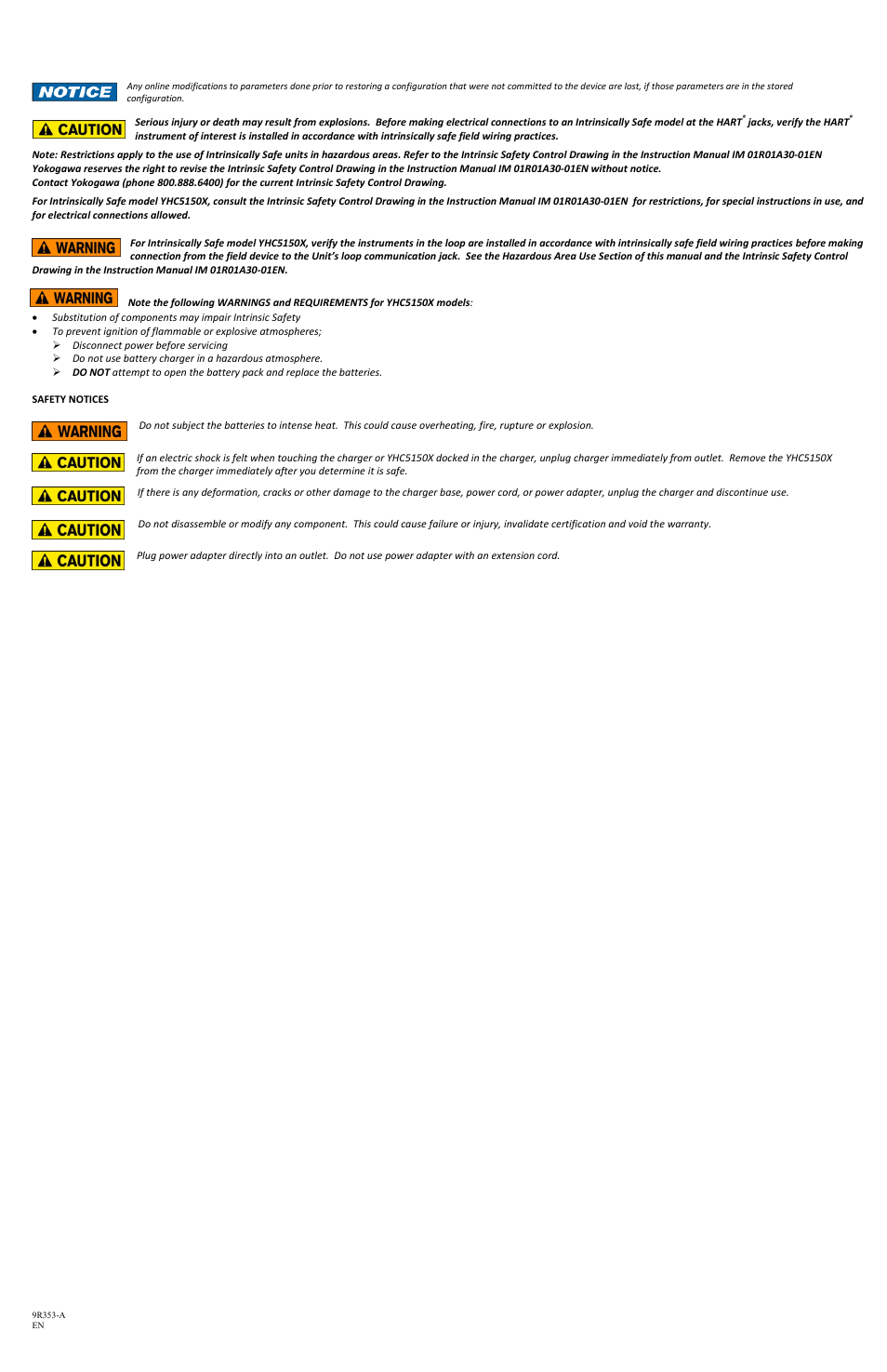 Yokogawa HART Communicator YHC5150X User Manual | Page 2 / 2